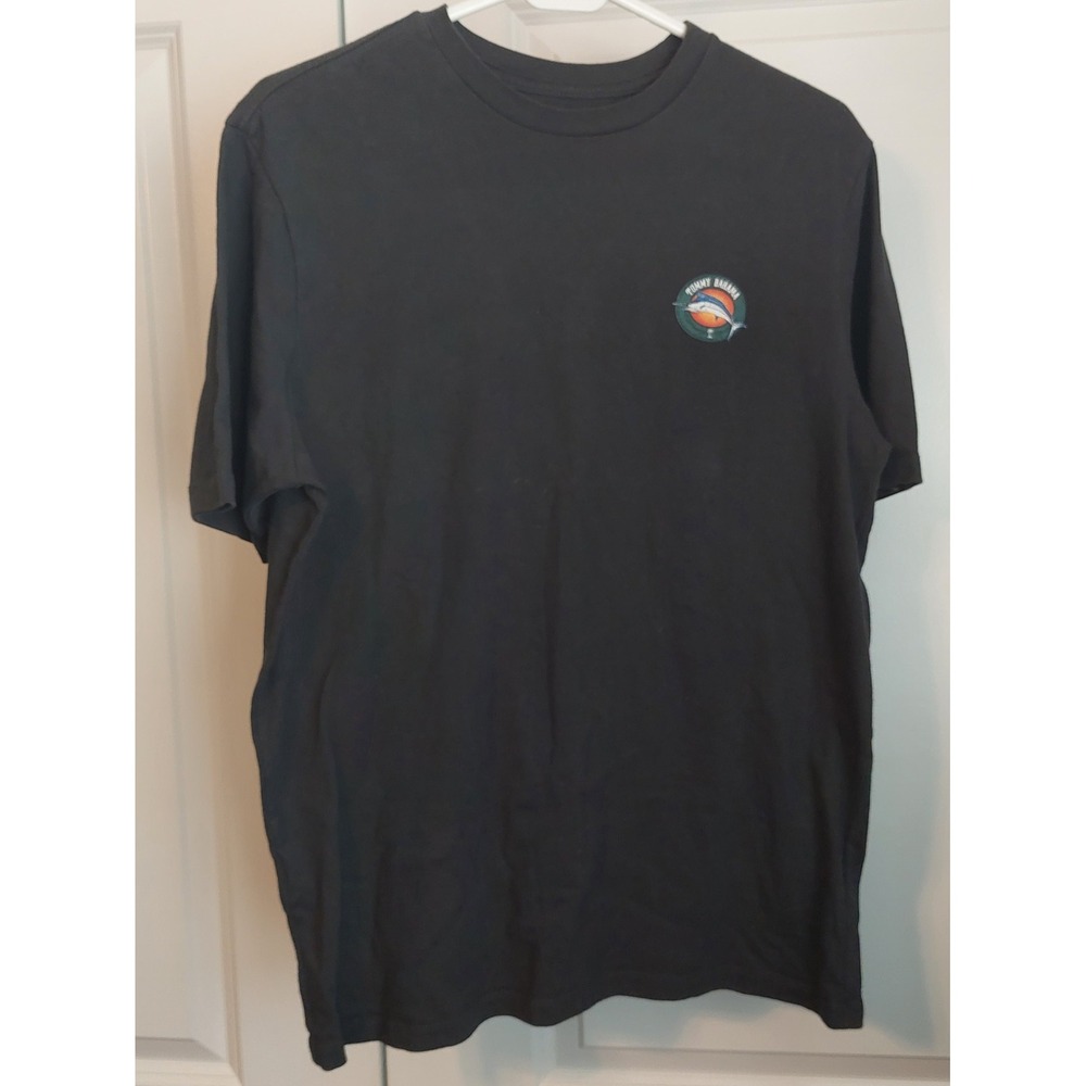 Tommy Bahama Marlin Logo Locals Only Cigar Club EST 1993 Black T-Shirt READ